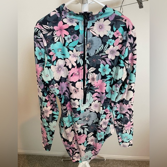 O’Neill Floral Long Sleeve Swimsuit - Picture 2 of 4